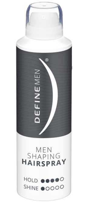 Define men shaping hairspray packshot